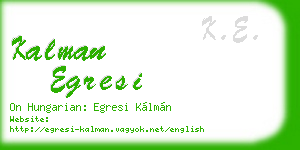 kalman egresi business card