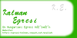 kalman egresi business card